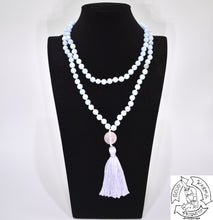 Load image into Gallery viewer, Mala Handmade with 108 Aquamarine Stone Beads
