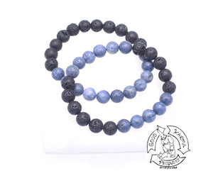 "Comforting Diffuser" - Blue Coral and Lava Stone Bracelet