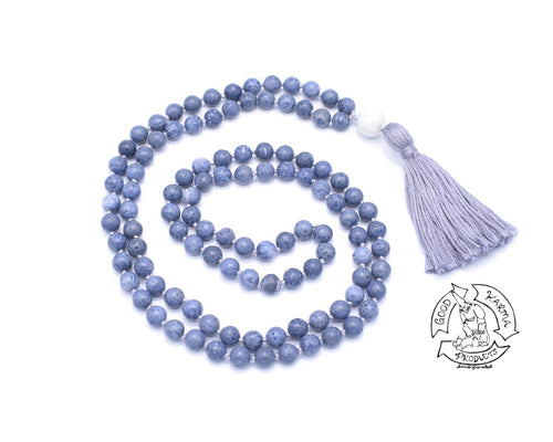 Handmade Japa Mala made of Blue Coral.