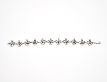 Carol Felley Navajo Women Sterling Silver Chain Bracelet