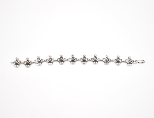 Carol Felley Navajo Women Sterling Silver Chain Bracelet