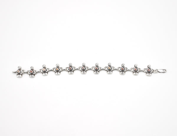Carol Felley Navajo Women Sterling Silver Chain Bracelet