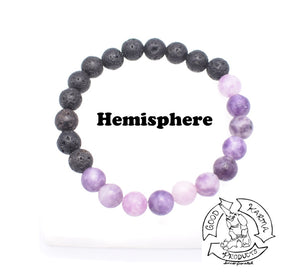 "Altering Diffuser" Chinese Lepidolite and Lava Stone Bracelet