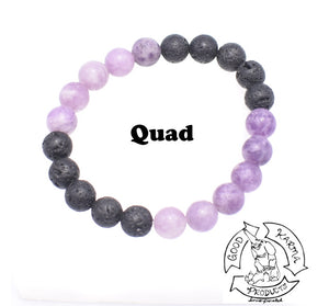 "Altering Diffuser" Chinese Lepidolite and Lava Stone Bracelet