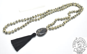 Mala Handmade with Dalmatian Stone Beads