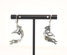 Load image into Gallery viewer, Kokopelli Large Solid Sterling Silver Southwest Earrings
