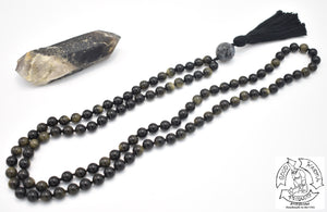 Golden Obsidian Handmade Mala