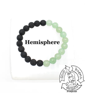 "Prosperity Diffuser" - Green Aventurine and Lava Stone Bracelet