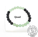 "Prosperity Diffuser" - Green Aventurine and Lava Stone Bracelet