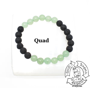 "Prosperity Diffuser" - Green Aventurine and Lava Stone Bracelet