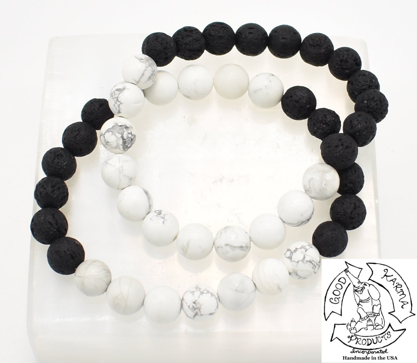 Gemstone & Lava Bead Diffuser Bracelet ~ Handmade With Love