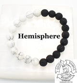 Howlite and Lava Stone Bracelet