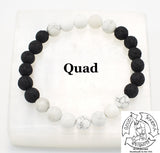 Lava Stone and Howlite Bracelet