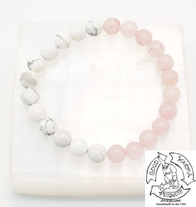 Howlite and Rose Quartz Bracelet