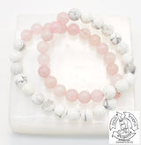 Rose Quartz and Howlite Bracelet