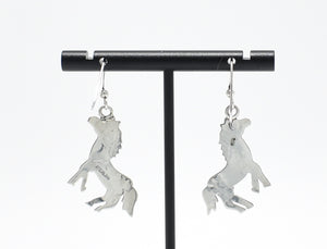 Vintage Sterling Silver Pony Earrings