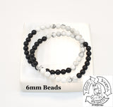 Howlite and Onyx Bracelets 6mm