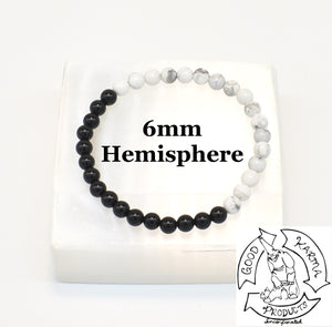 Howlite and Onyx Bracelet 6mm