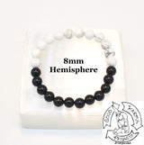 Onyx and Howlite Bracelet 8mm