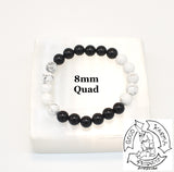 Howlite and Onyx Bracelet 8mm