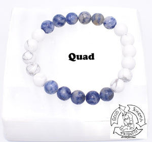 "Calming Balance" Howlite and Sodalite Handmade Stone Bracelet.