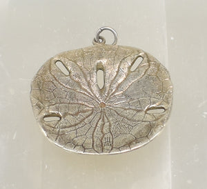 Retired James Avery Large Sand Dollar Sterling Silver Pendant