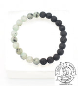 "Refining Diffuser" - Kiwi Jasper and Lava Stone Bracelet