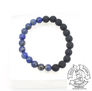 "Visualizing Diffuser" - Lapis Lazuli and Lava Stone Diffuser Bracelet