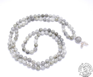 "Green Awakened Dreams" - Green Labradorite Handmade 108 Stone Mala