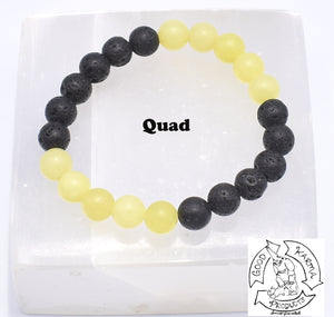 "Tranquility Diffuser" - Lava Stone and Lemon Jade Stone Bracelet