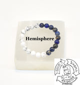 "Visualizing Calm" - Lapis Lazuli and Howlite Stone Bracelet.