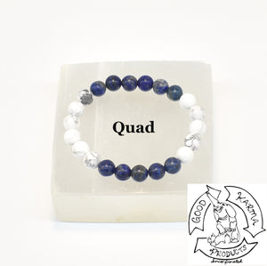 "Visualizing Calm" - Lapis Lazuli and Howlite Stone Bracelet.