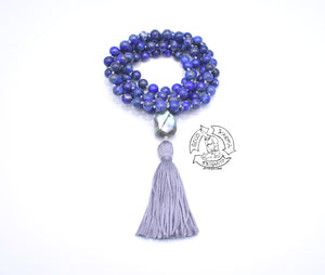 108 Stone Japa Mala made with Lapis Lazuli.