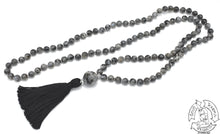 Load image into Gallery viewer, Mala handmade in the USA with Larvikite
