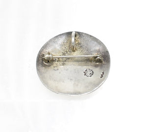 McBride Lomayestewa Hopi Native American Sterling Silver Overlay Pendant
