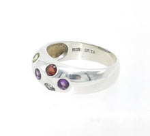 Load image into Gallery viewer, Lucky 7 Stone Vintage Sterling Silver Ring - Size 8
