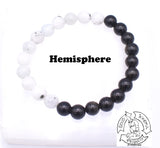 "Protecting Moon" - Moonstone and Golden Obsidian Handmade Stone Bracelet