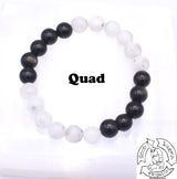 "Protecting Moon" - Moonstone and Golden Obsidian Handmade Stone Bracelet
