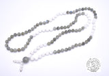 "Awakening Moon" - Labradorite and Moonstone Handmade 108 Stone Japa Mala