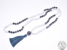 Load image into Gallery viewer, Handmade Mala made of Moonstone and Larvikite.
