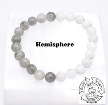 Load image into Gallery viewer, &quot;Awakening Moon&quot; Labradorite and Rainbow Moonstone Handmade Stone Bracelet
