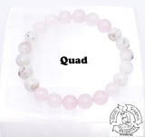 "Nourishing Love" Rainbow Moonstone and Rose Quartz Handmade Stone Bracelet