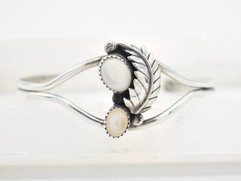Mother of Pearl Sterling Silver Southwest Style Cuff Bracelet