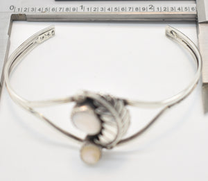 Mother of Pearl Sterling Silver Southwest Style Cuff Bracelet