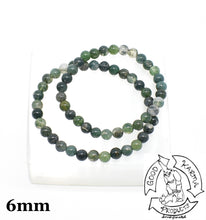 Load image into Gallery viewer, Moss Agate Stone Bracelets 6mm
