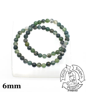 Moss Agate Stone Bracelets 6mm