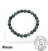 Moss Agate Stone Bracelet 8mm