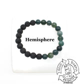 Diffuser Bracelet Handmade with Moss Agate and Lava Stone 