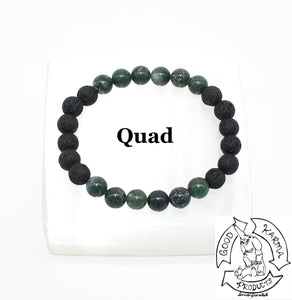 Moss Agate and Lava Stone Diffuser Bracelet 