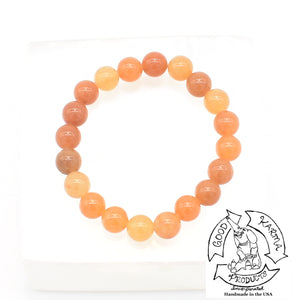 Orange Aventurine 8mm Bracelet Single